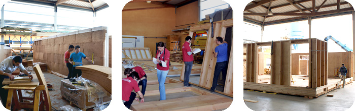 Préfabrication de Sumbiosi au  au lycée haroun tazieff